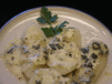 Birnen mit Roquefort Käse