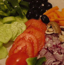 Bunte Salatplatte